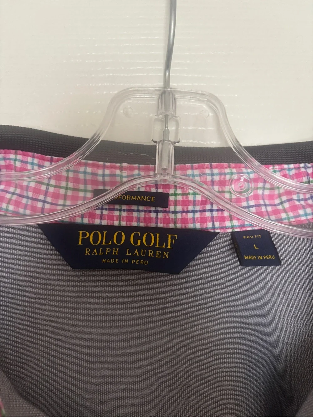 Ralph Lauren Gray Polo with Black Trim and White Pony